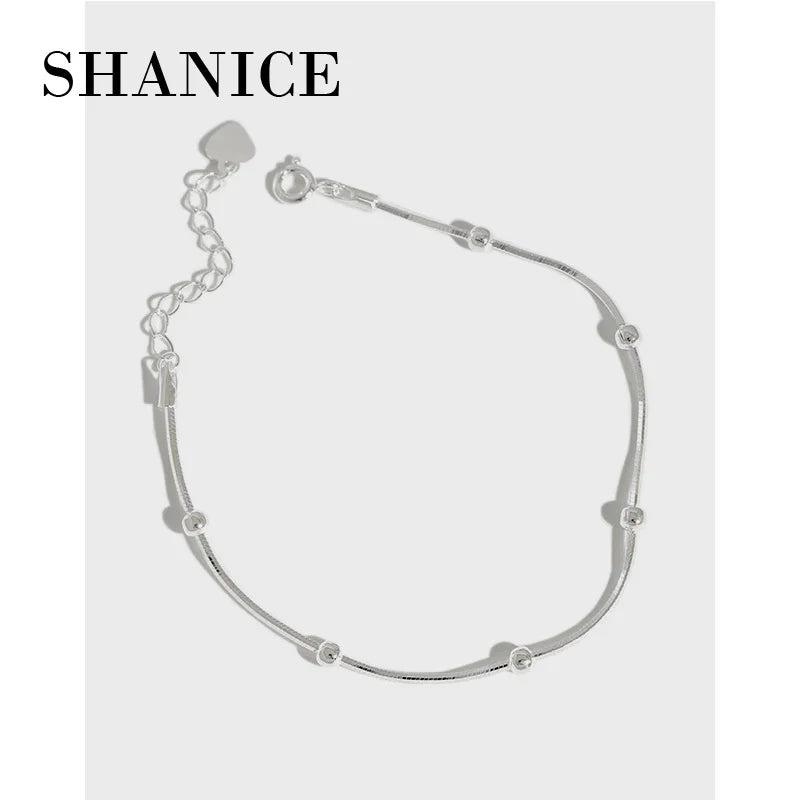 SHANICE S925 Sterling Silver Beaded Bracelet
