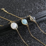SHANICE S925 Sterling Silver Bracelet with Gray Moonstone Aquamarine