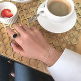 SHANICE S925 Double Layer Bracelet Student Female Bracelet Chain