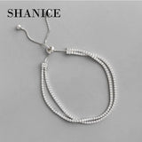 SHANICE S925 Silver Double Zircon Row Bracelet
