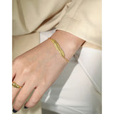 SHANICE 925 Sterling Silver Leaf Women's Bracelet Bangle Christmas Gift
