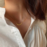 SHANICE S925 Silver Leaf Necklace Geometric Clavicle Chain Pendant Jewelry