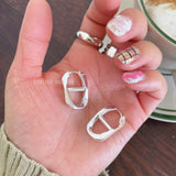 SHANICE 100% 925 Silver Geometry Heavy Women's Earrings