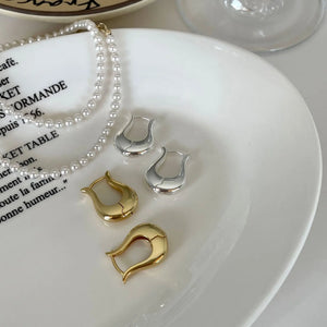 SHANICE 100% 925 Sterling Silver U Shape Big Hoop Earrings for Women