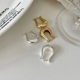 SHANICE 100% 925 Sterling Silver U Shape Big Hoop Earrings for Women