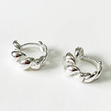 SHANICE S925 Sterling Silver Large Twist Circle Hoop Earrings Geometric Round