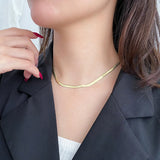 SHANICE Wide Snake Choker 925 Silver Necklace
