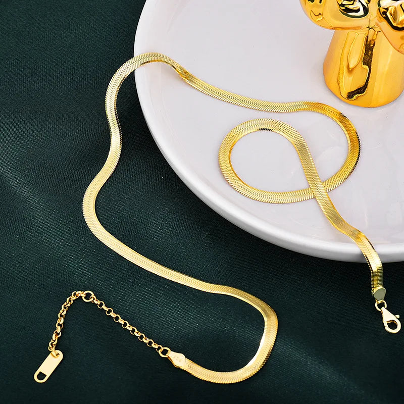 SHANICE Wide Snake Choker 925 Silver Necklace