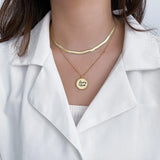 SHANICE Wide Snake Choker 925 Silver Necklace