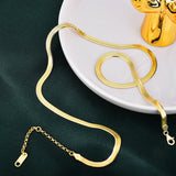 SHANICE Wide Snake Choker 925 Silver Necklace