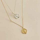 SHANICE Vintage Coin Portrait Pendant Necklace for Women