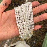 Shanice Small Irregular Pearl Clavicle Choker Necklace