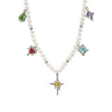 SHANICE Light Small Zircon Sweet Shell Collarbone S925 Silver Necklace