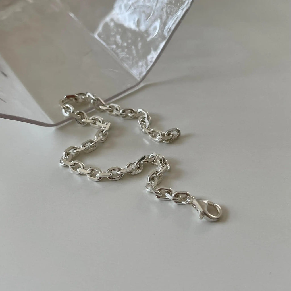 SHANICE Punk S925 Silver Car Flower Bracelet Vintage Hasp Party Jewelry Gift