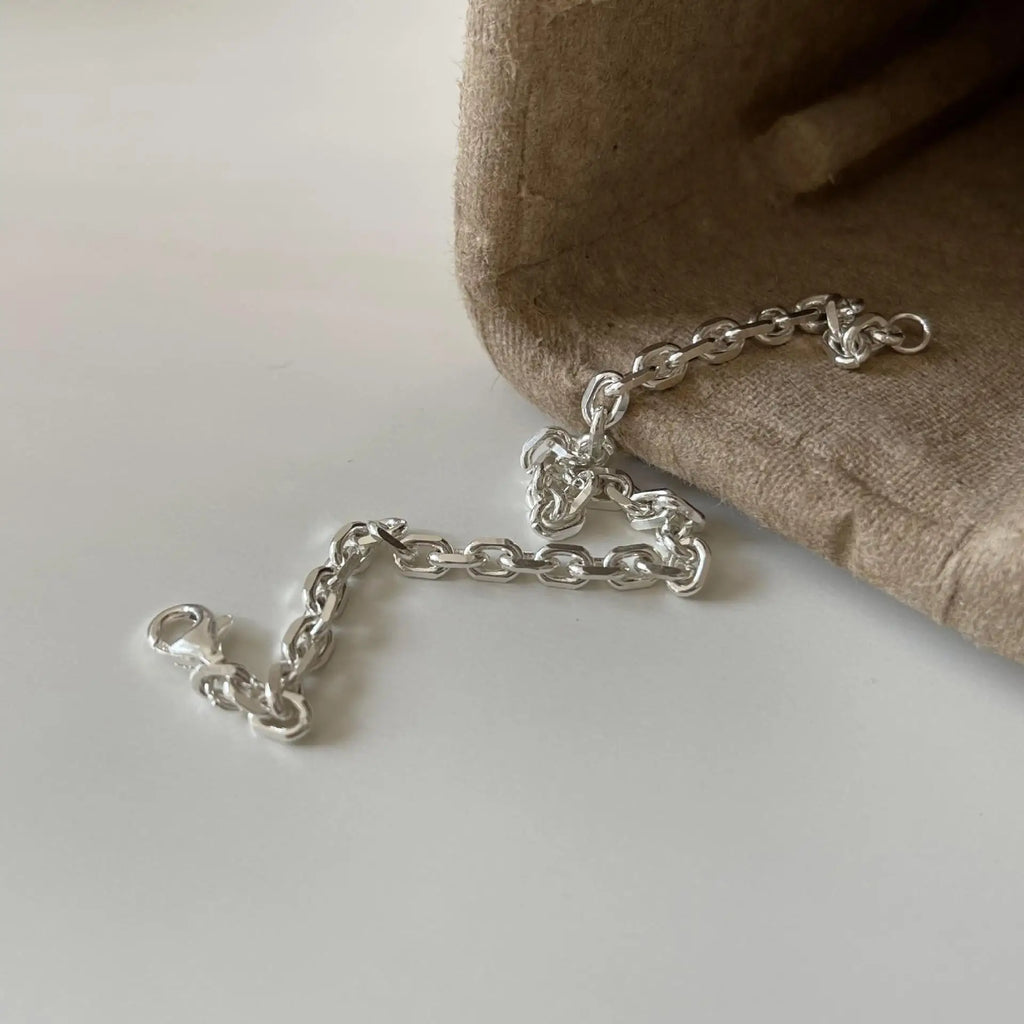 SHANICE Punk S925 Silver Car Flower Bracelet Vintage Hasp Party Jewelry Gift