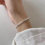 SHANICE Punk S925 Silver Car Flower Bracelet Vintage Hasp Party Jewelry Gift