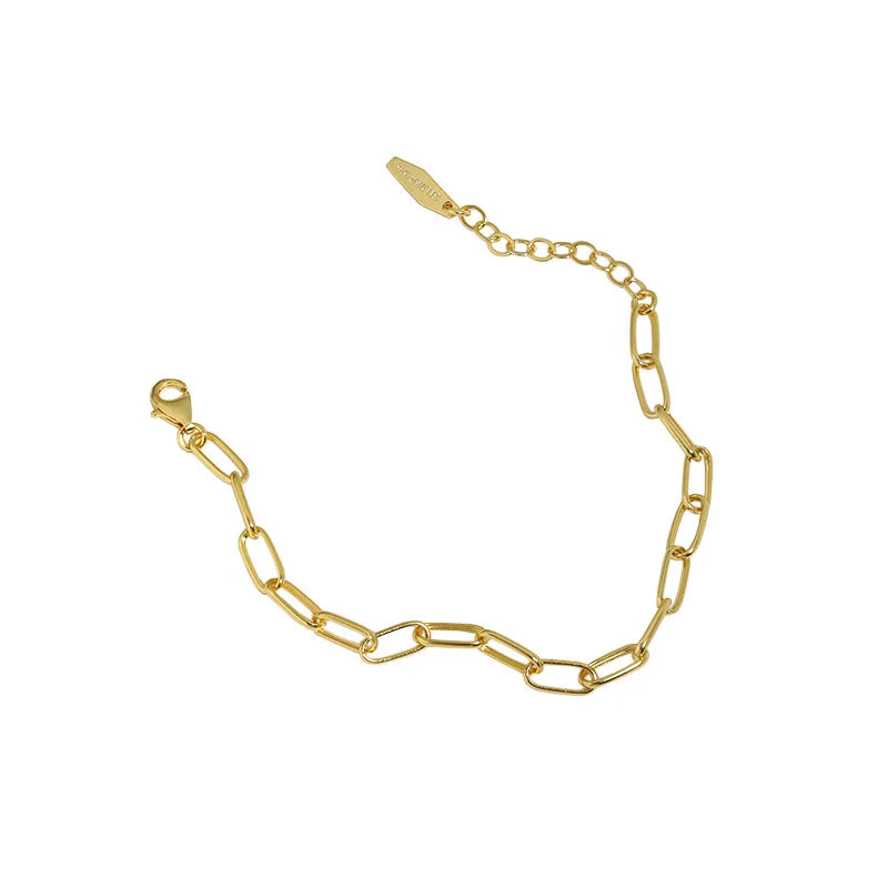 SHANICE Punk S925 Silver Chain Bracelet Vintage Hasp Birthday Gift
