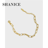 SHANICE Punk S925 Silver Chain Bracelet Vintage Hasp Birthday Gift