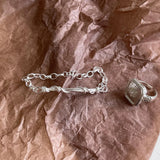 SHANICE Punk S925 Silver Hand Braided Twisted Geometric Bracelet