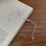 SHANICE Punk S925 Silver Hand Braided Twisted Geometric Bracelet