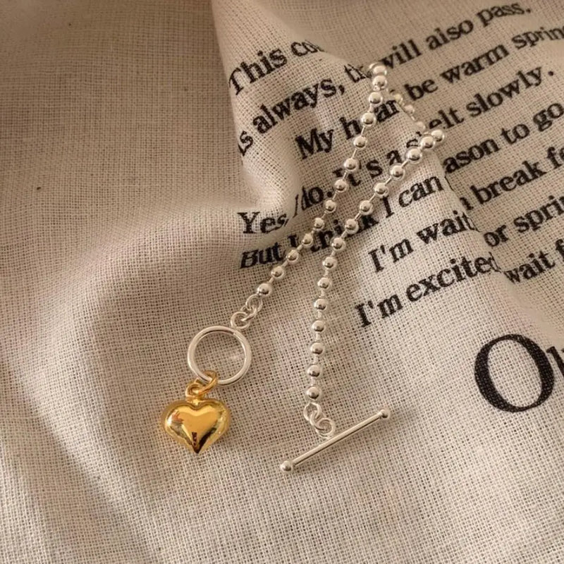 SHANICE Punk S925 Heart Lock Pendant Women Chain Bracelet Jewelry