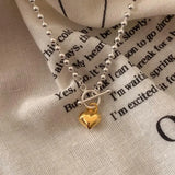 SHANICE Punk S925 Heart Lock Pendant Women Chain Bracelet Jewelry