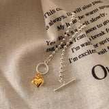 SHANICE Punk S925 Heart Lock Pendant Women Chain Bracelet Jewelry