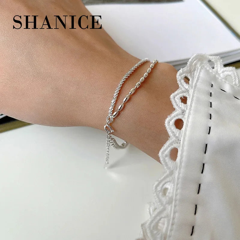 SHANICE Punk S925 Silver Bracelet Baby's Breath Cauliflower Woman Bracelet
