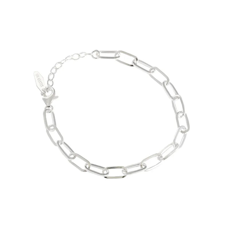 SHANICE Punk S925 Sterling Silver Small Design Chain Charm Bracelet