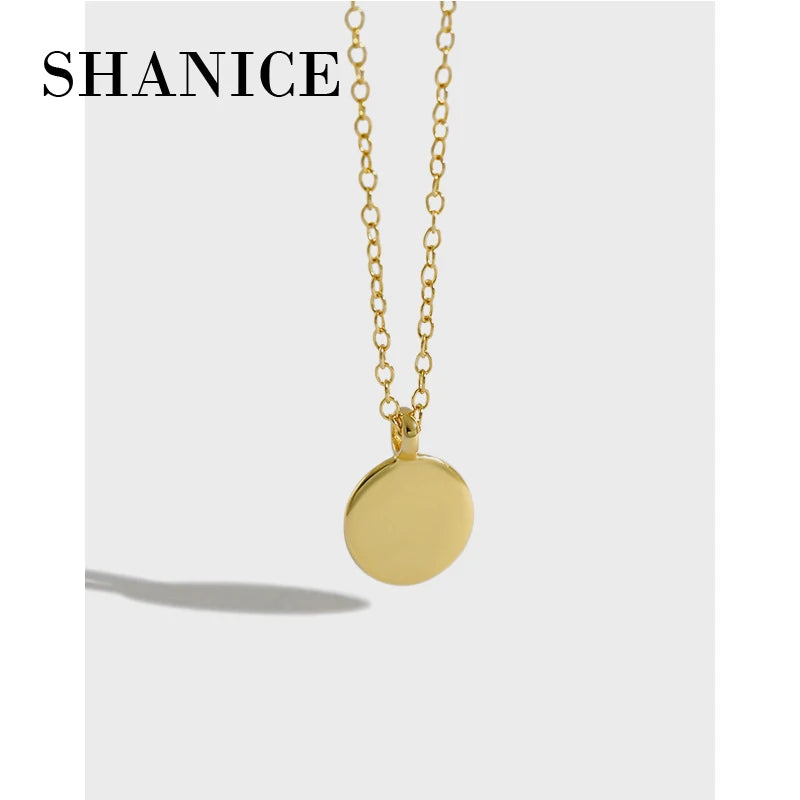 S925 Silver Necklace Peas Coin Women Silver Chain