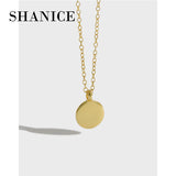 S925 Silver Necklace Peas Coin Women Silver Chain