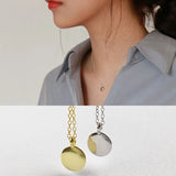 S925 Silver Necklace Peas Coin Women Silver Chain