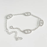 SHANICE Pure Silver S925 Pig Nose Bracelet, One Word Buckle
