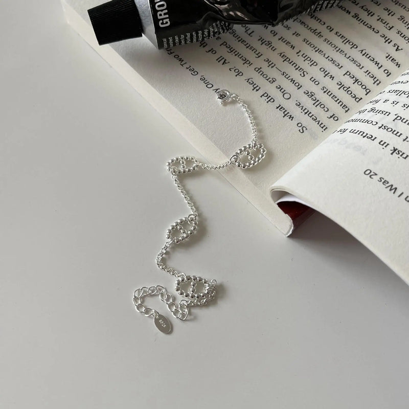 SHANICE Pure Silver S925 Pig Nose Bracelet, One Word Buckle
