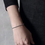 SHANICE 925 Silver Beads Initial Chain Bracelets