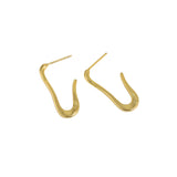 SHANICE 925 Sterling Silver Geometric U-shaped Lines Stud Earrings