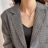 S925 Sterling Silver Pearl Drop Necklace