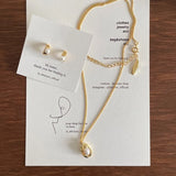 SHANICE S925 Sterling Silver Pearl Bean Necklace