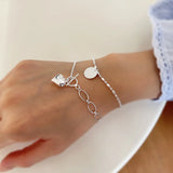 Real S925 sterling silver Punk Car flower chain Bracelet