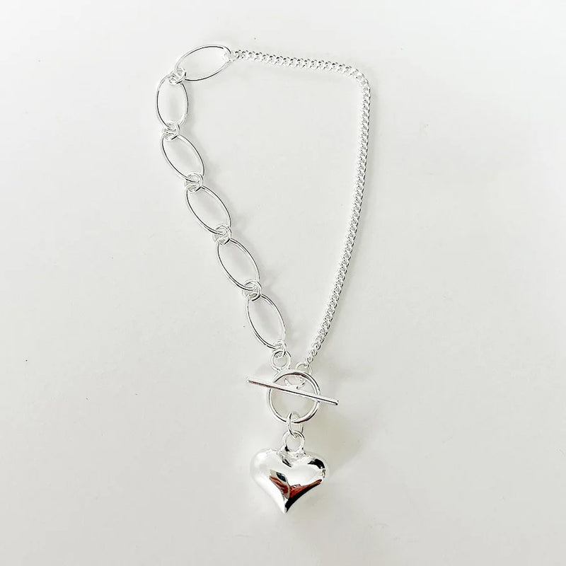 Real S925 sterling silver Punk Car flower chain Bracelet