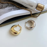 SHANICE S 925 Sterling Silver Geometric Oval Hoop Earrings