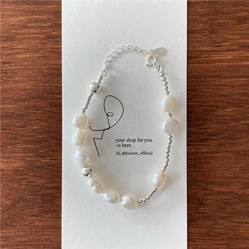 SHANICE Freshwater Cultured Pearl Bracelet Sterling Silver Jewelry