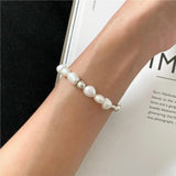 SHANICE Freshwater Cultured Pearl Bracelet Sterling Silver Jewelry