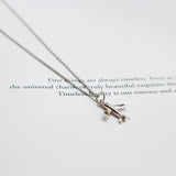 SHANICE S925 Silver Airplane Sweater Chain Pendant Necklace