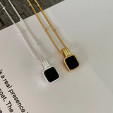 SHANICE S925 Sterling Silver Agate Stone Pendant Necklace for Women