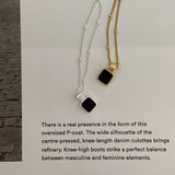SHANICE S925 Sterling Silver Agate Stone Pendant Necklace for Women