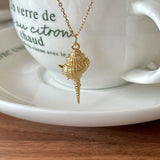 SHANICE S925 Silver Boho Conch Necklace Sea Shell Pendant Collier Femme Jewelry