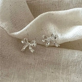 SHANICE S925 Sterling Silver Bow Stud Earrings For Women