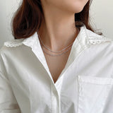 SHANICE S925 Silver Pearl Necklace Choker For Women