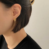 SHANICE S925 Sterling Silver Curved bead earrings women's ins earrings
